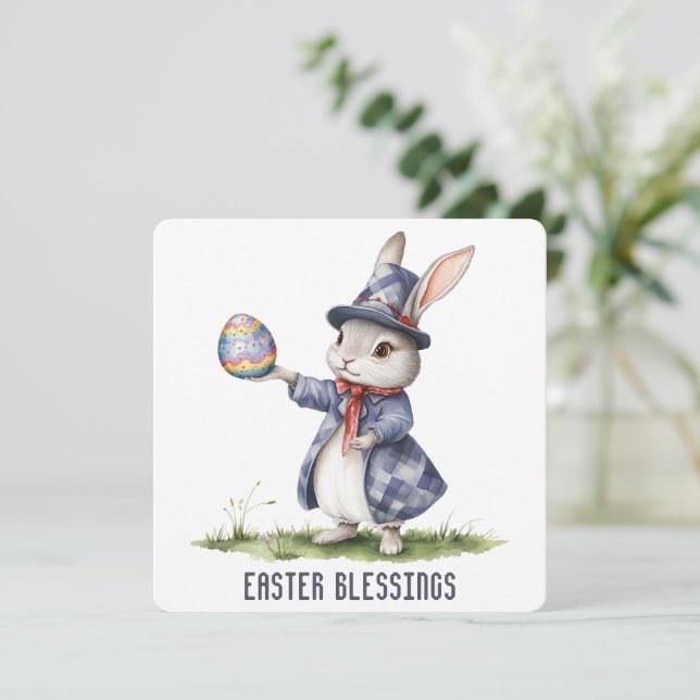 Cartão De Agradecimento Placa de Saudação de Bênçãos de páscoa (Em pé/Frente)