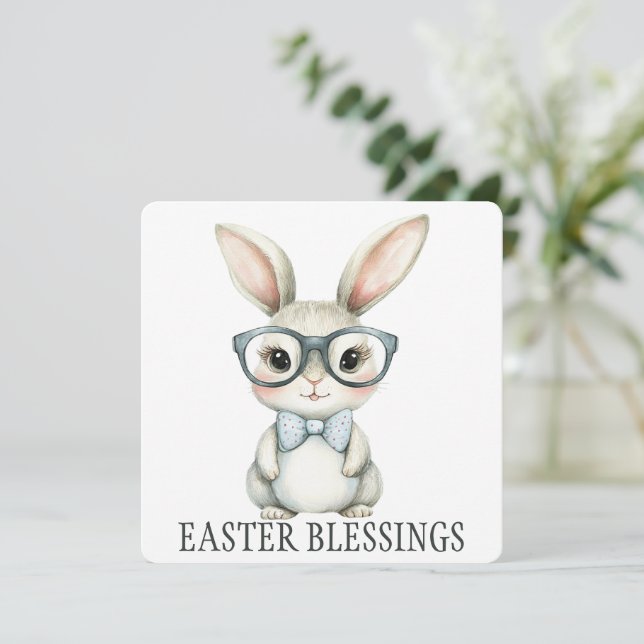 Cartão De Agradecimento Placa de Saudação de Bênçãos de páscoa (Em pé/Frente)
