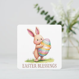 Cartão De Agradecimento Placa de Saudação de Bênçãos de páscoa