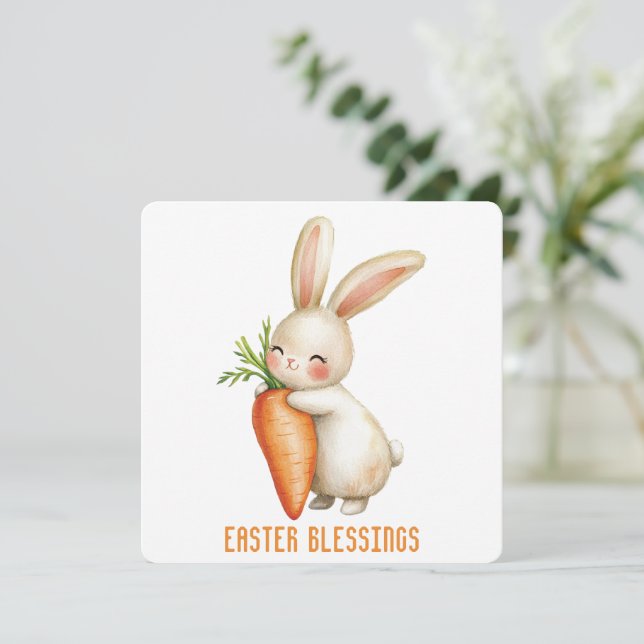 Cartão De Agradecimento Placa de Saudação de Bênçãos de páscoa (Em pé/Frente)