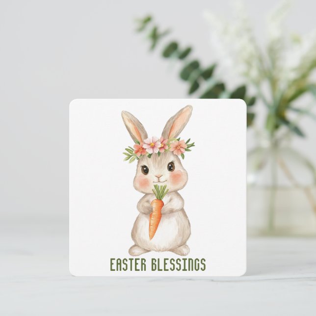 Cartão De Agradecimento Placa de Saudação de Bênçãos de páscoa (Em pé/Frente)