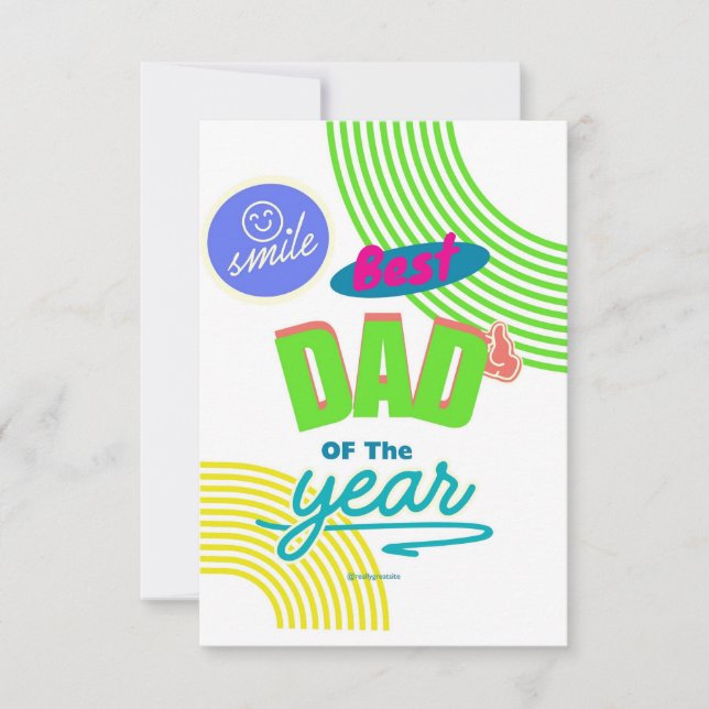 Cartão De Agradecimento Placa de saudação de dia de os pais (Frente)