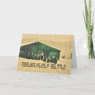Cartão De Agradecimento Placa de saudação do EQUIPAMENTO fazenda
