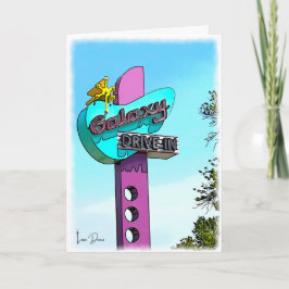 Cartão De Agradecimento Placa de saudação Drive-In Nostalgia dos anos 80 -