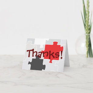 Cartão De Agradecimento Placa de saudação Quebra-cabeça obrigado