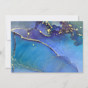 Cartão De Agradecimento Placa de Vazio de Abstrato de Tinta Álcool Dourad
