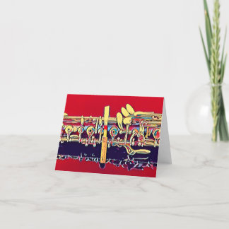 Cartão De Agradecimento Placa de Vazio do Arty Oboe