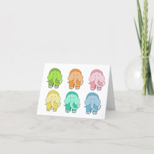Cartão De Agradecimento Placa de Vazio Elefante Tippy Toes