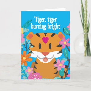 CARTÃO DE AGRADECIMENTO PLACA DIA DE OS NAMORADOS DE TIGRE DE AMOR