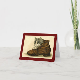 Cartão De Agradecimento Placa do gatinho Shine Note