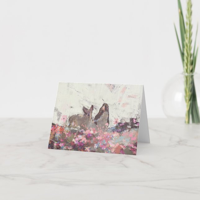 Cartão De Agradecimento Placa dobrada por vazio: Amada (Frente)