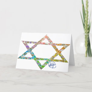 Cartão De Agradecimento Placa Estrela Judaica do Mosaico