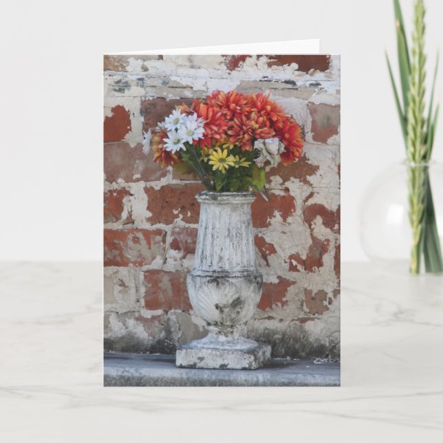 Cartão De Agradecimento Placa Flores (Frente)