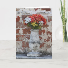 Cartão De Agradecimento Placa Flores