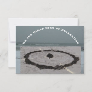 Cartão De Agradecimento Placa Maze de praia plana