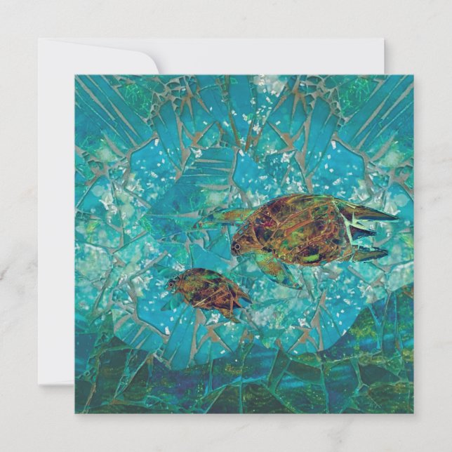 Cartão De Agradecimento Placa mosaica plana e envelope (Frente)