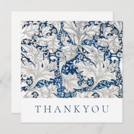 CARTÃO DE AGRADECIMENTO PLACA: OBRIGADO: WILLIAM MORRIS : WATERCOLOR