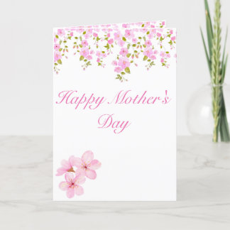 Cartão De Agradecimento Placa personalizada Floral Pink Cherry Blossom