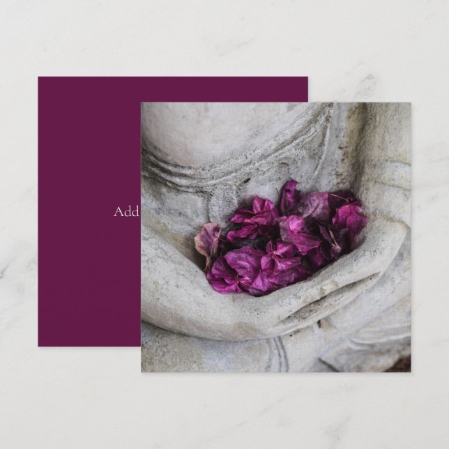 CARTÃO DE AGRADECIMENTO PLACA PLANA: BUDHA + SANGUE (Frente/Verso)