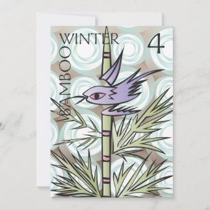 Cartão De Agradecimento Placa Plana De Inverno Mah Jongg Seasons