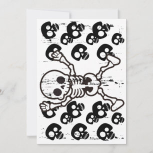 Cartão De Agradecimento Placa Plana Feliz Halloween - Crânio Assustador co