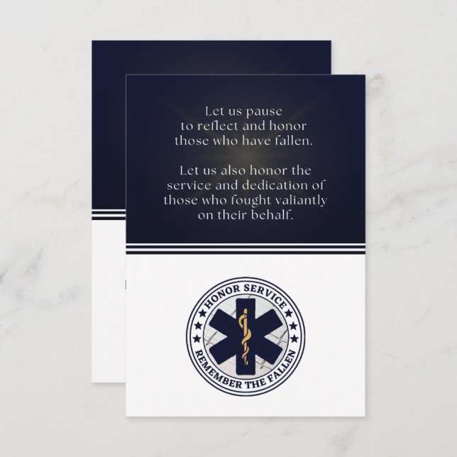 Cartão De Agradecimento Placa plana H.O.N.O.R. (Frente/Verso)