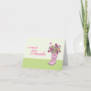 Cartão De Agradecimento Placa Rain Boot