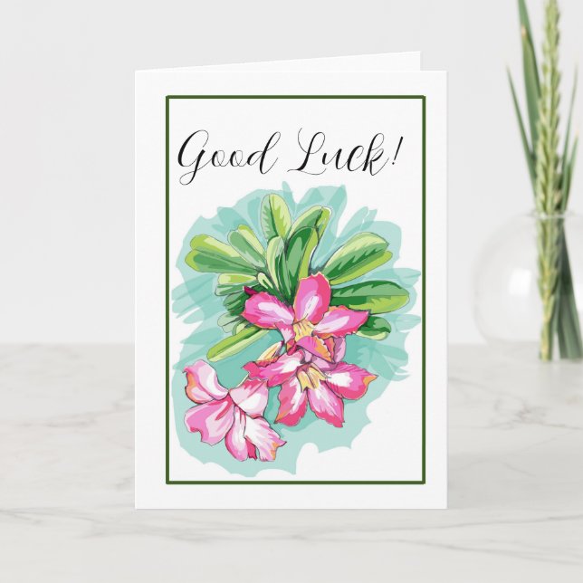 Cartão De Agradecimento Placa Rosa do deserto (Frente)