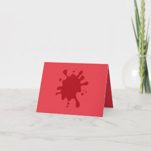 Cartão De Agradecimento Placa Splatter Vermelha de Tomato Personalizável