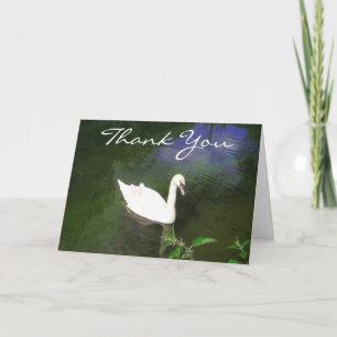 Cartão De Agradecimento Placa Swan Escura