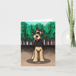 Cartão De Agradecimento Placa Terrier KiniArt Airedale