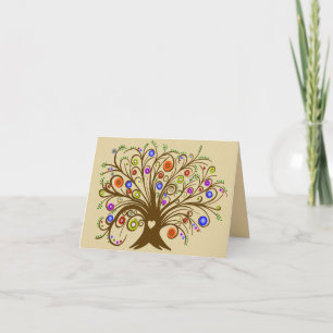 Cartão De Agradecimento Placa Whimsical Tree
