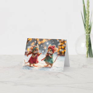 Cartão De Agradecimento Placa Xmas para ratos Bons