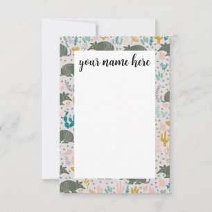 Cartão De Agradecimento Placas Armadillo Personalizadas