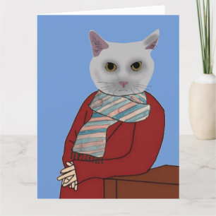 CARTÃO DE AGRADECIMENTO PLACAS DE ANIVERSÁRIO COM FUNDO DE VISTA DE GATO