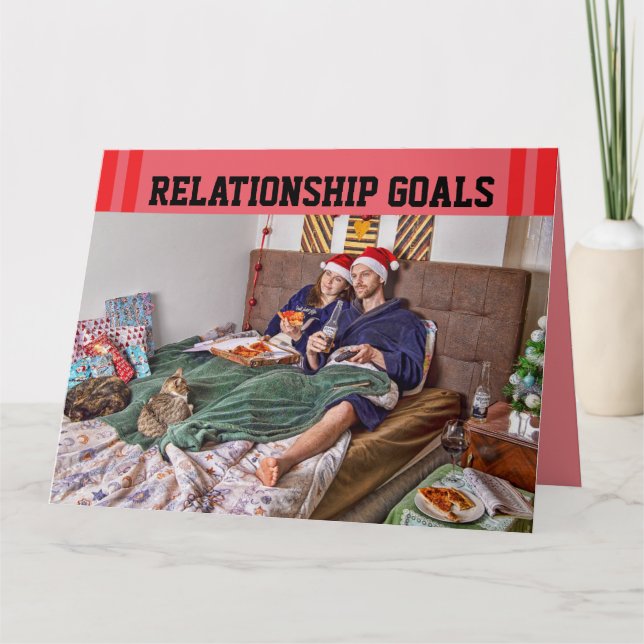 CARTÃO DE AGRADECIMENTO PLACAS DE GREETING DE CASAL PIZZZA, AMIGO DE GATO  (Frente)