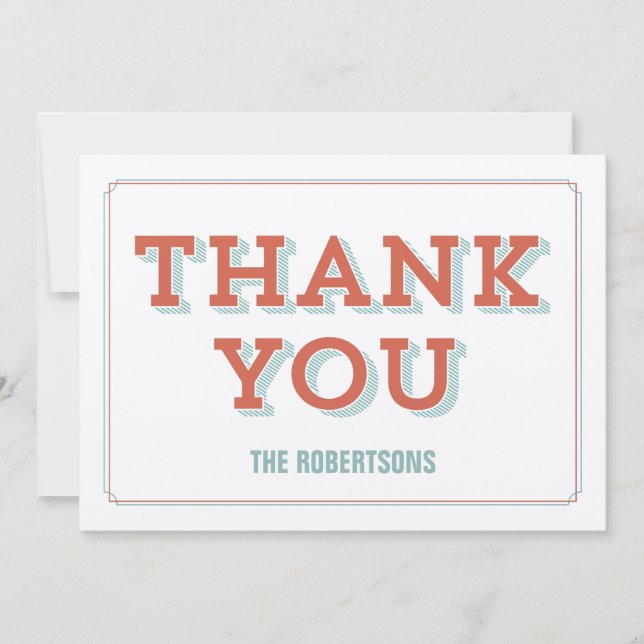 Cartão De Agradecimento Placas de Nota de Papel Feltro Personalizado Retro (Frente)