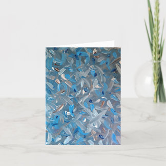 Cartão De Agradecimento Placas de Nota de Vazio Azul Dusty