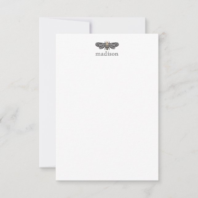 Cartão De Agradecimento Placas de Nota Personalizadas de Abelhas de Caça (Frente)