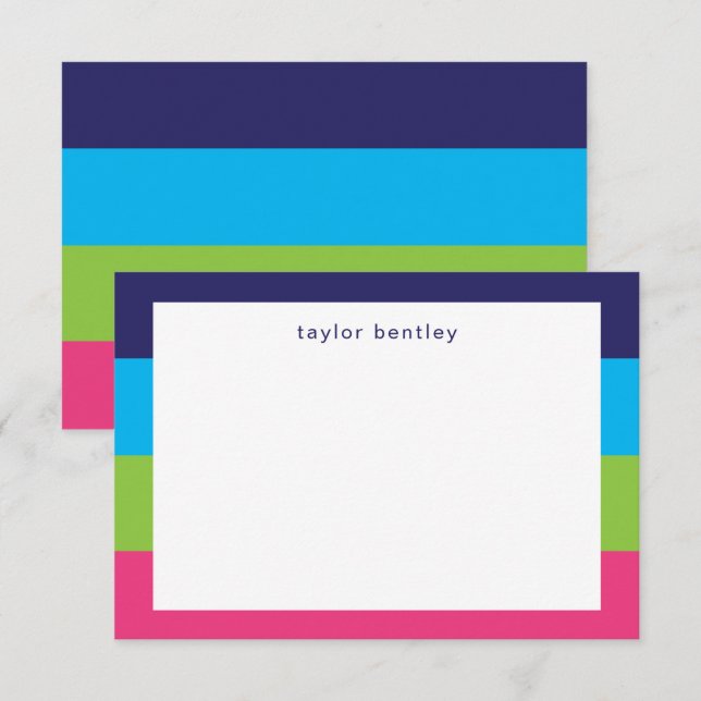 Cartão De Agradecimento Placas de Nota Personalizadas de Faixa de Rugby Br (Frente/Verso)