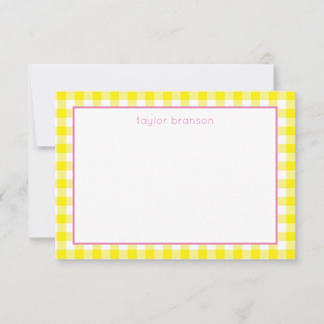 Cartão De Agradecimento Placas de Nota Personalizadas de Xadrez de Buffalo (Frente)