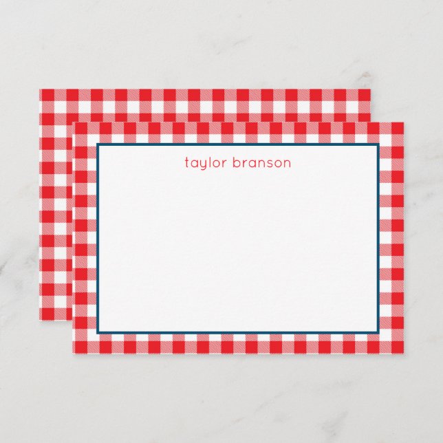 Cartão De Agradecimento Placas de Nota Personalizadas de Xadrez de Buffalo (Frente/Verso)