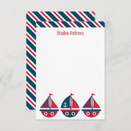 Cartão De Agradecimento Placas de Nota Personalizadas para Barcos de Naveg