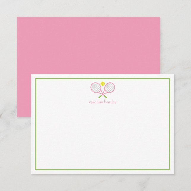 Cartão De Agradecimento Placas de Nota Personalizadas Raquets de tênis (Frente/Verso)