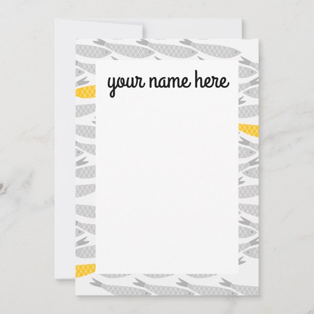 Cartão De Agradecimento Placas de proteção personalizadas para peixes (Frente)