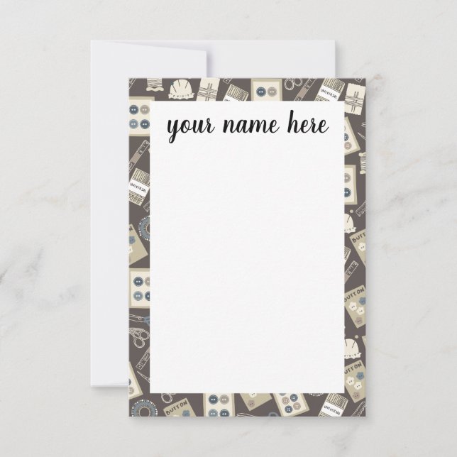 Cartão De Agradecimento Placas de segurança para abastecimento de costura  (Frente)