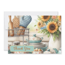 Cartão de Agradecimento Plano para Chá de Cozinha 
