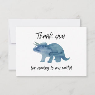 Cartão de agradecimento plano Triceratops Dinossau