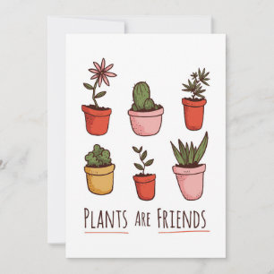 Cartão De Agradecimento Plantas De Sobreposição São Amigos