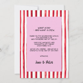 Cartão De Agradecimento Playful & Bright Modern Wedding Thank You Card
